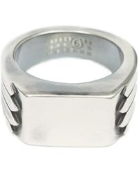 MM6 by Maison Martin Margiela - Minimal Logo 4Mm Ring - Lyst