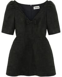 ShuShu/Tong - V-Neck Bow Midi Dress - Lyst
