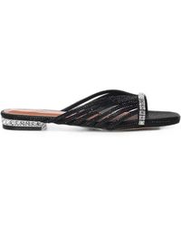 Kurt Geiger - Crystal Strap Flat Mules - Lyst