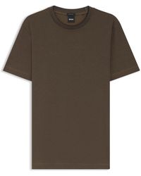 BOSS - T-Shirt Girocollo A Maniche Corte - Lyst