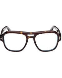 Tom Ford - Tortoiseshell Pilot-Frame Glasses - Lyst