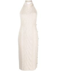 Palm Angels - Open-Back Knitted Midi Dress - Lyst