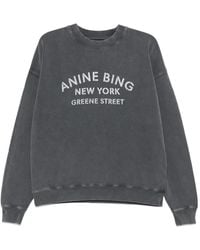 Anine Bing - Logo-Print Sweater - Lyst
