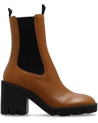 Burberry - レザー アンクルブーツ - Lyst