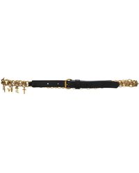 Twin Set Cinturón con charm del logo - Negro