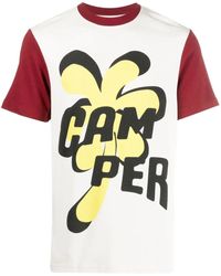 Camper - Logo-Print Colour-Block T-Shirt - Lyst
