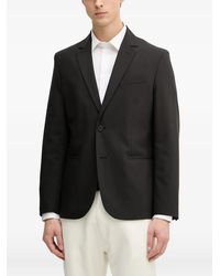 Sisley - Single-Breasted Notched-Lapels Blazer - Lyst