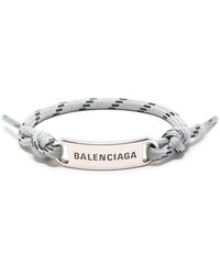 Balenciaga - Bracelet à plaque logo gravée - Lyst
