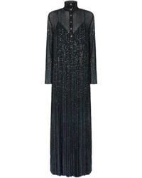 Missoni - Maxi-Jurk Verfraaid Met Pailletten En Hoge Hals - Lyst