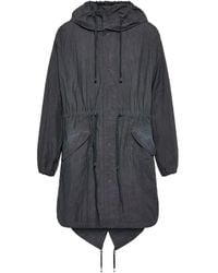 Maison Margiela - Hooded Drawstring Parka Coat - Lyst