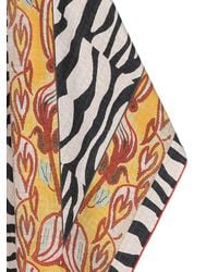 Pierre Louis Mascia - Zebra-Print Floral Scarf - Lyst