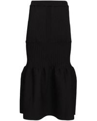 CFCL - Ribbed-Knit Ruffled Midi Skirt - Lyst