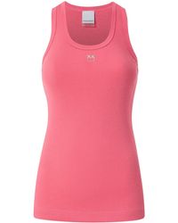 Pinko - Logo-Embroidered Tank Top - Lyst
