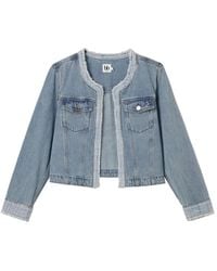 B+ AB - Fringed Denim Jacket - Lyst