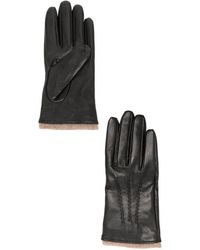 Dents Handschuhe mit Ziernähten - Schwarz