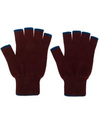 Pringle of Scotland Mitones de cashmere - Rojo