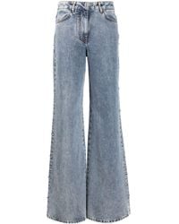 Givenchy - Crystal-embellished Wide-leg Jeans - Lyst