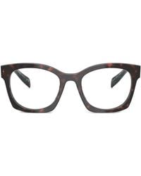Prada - Geometric-Frame Glasses - Lyst