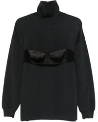 VAQUERA - Bra-Overlay High-Neck Sweater - Lyst