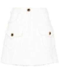 Balmain - Tweed Mini-Rok - Lyst