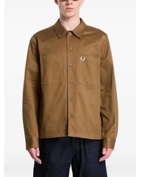 Fred Perry - Twill Overshirt Jacket - Lyst