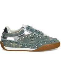Liu Jo - Lewis 04 Stud-Embellished Frayed-Edge Sneakers - Lyst