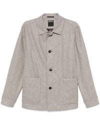 ZEGNA - Alpe Wool Cupro Button-Up Shirt Jacket - Lyst