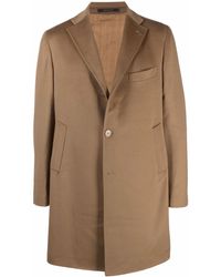 Manteau boutonné en laine à carreaux Tagliatore pour homme Homme Vêtements Manteaux Manteaux longs et manteaux dhiver 
