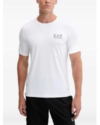 EA7 - Logo-Print Crew-Neck T-Shirt - Lyst