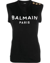 Balmain - T -shirt Met Afdrukken - Lyst