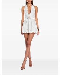 retroféte - Beranice Eyelet-Embellished Mini Dress - Lyst