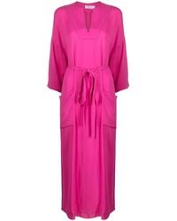 Fabiana Filippi - Belted Long-Sleeved Midi Dress - Lyst
