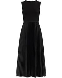 Theory - Pleated Satin Dress - Lyst