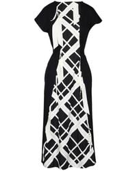 Lanvin - Vestido Midi Con Cinturón - Lyst