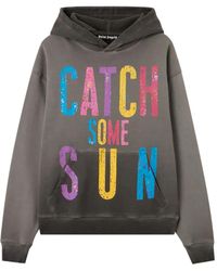 Palm Angels - Graphic-Print Cotton Hoodie - Lyst
