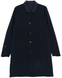 MACRON - Logo-Patch Button-Up Coat - Lyst