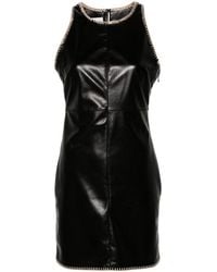 Nanushka - Mini-jurk Met Raffia Afwerking - Lyst