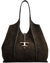 Tod's - Mittelgroße Schultertasche Aus Wildleder - Lyst