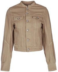 MM6 by Maison Margiela - Cotton Denim Jacket - Lyst