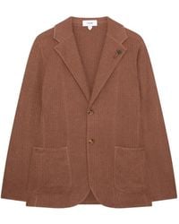 Lardini - Single-Breasted Ribbed Blazer - Lyst