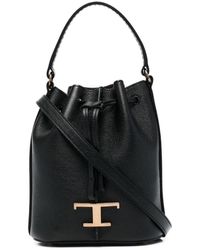 Tod's - Logo-charm Leather Bucket Bag - Lyst