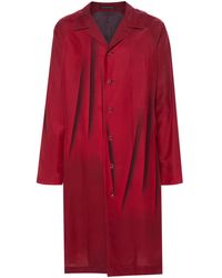 Yohji Yamamoto - Abstract-print Silk Coat - Lyst