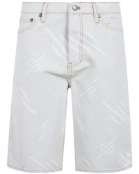 Daily Paper - Logo-Print Contrast-Stitch Shorts - Lyst