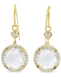 Lisa Nik - 18K Quartz And Diamond Earrings - Lyst