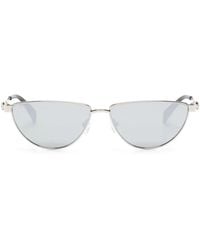 McQueen - Mirorred Oval-Frame Sunglasses - Lyst