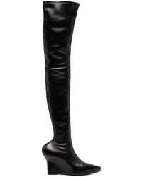 Givenchy - Leather Over The Knee Heel Boots - Lyst