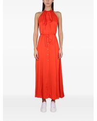 Aspesi - Sleeveless Belted Midi Dress - Lyst