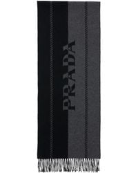Prada - Sciarpa Con Logo - Lyst