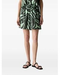 Benetton - Leaf-Print Drawstring-Fastening Shorts - Lyst