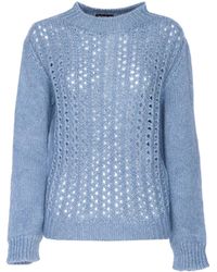 Dondup - Trui Met Geborduurd Logo En Ronde Hoge Hals - Lyst